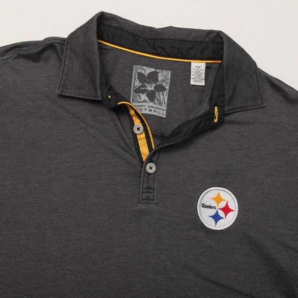 Tommy Bahama Other - Pittsburgh Steelers Tommy Bahama Polo Shirt Men's Medium Gray NFL Fan Apparel